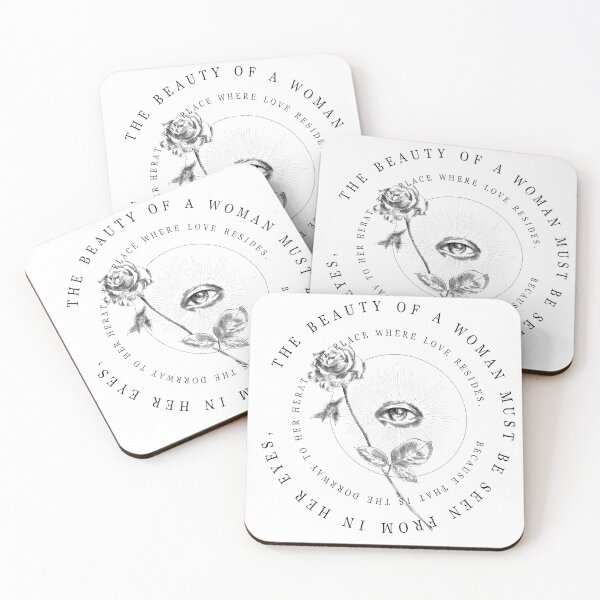 Item preview, Eye and rose with quote of beauty from Audrey Hepburn designed and sold by the-cold-dots.