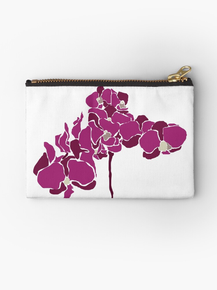 Thumbnail 1 of 4, Zipper Pouch, Orchards in Pink designed and sold by naomicrain.