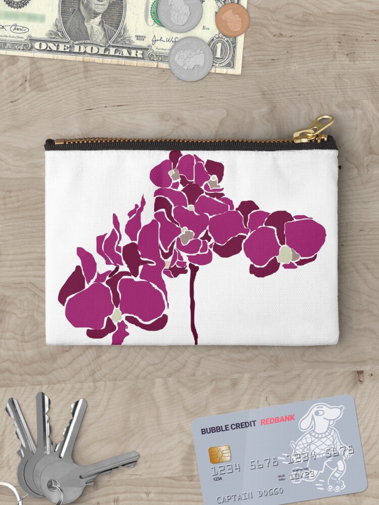 Thumbnail 3 of 4, Zipper Pouch, Orchards in Pink designed and sold by naomicrain.