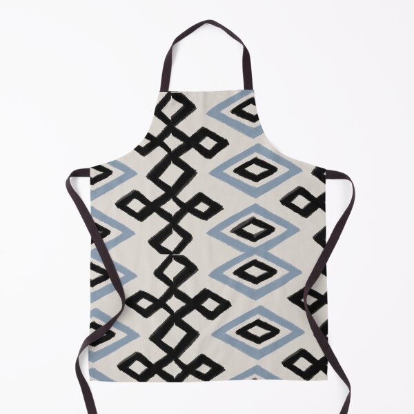 Item preview, Natural Boho Diamonds and Geometric Pattern in Black and Aesthetic Light Blue designed and sold by Alice-Mills.