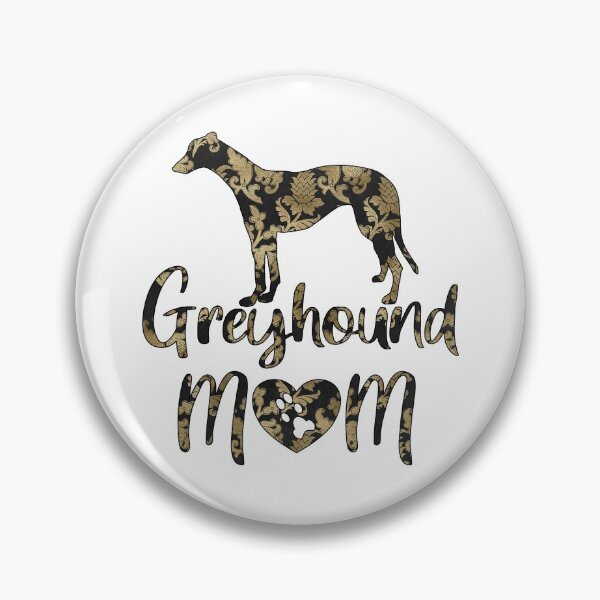 Artikelvorschau, Windhund-Mutter Windhund-Mutter-stehender Windhund-Gold-Damast entworfen und verkauft von GreytGraphicals.