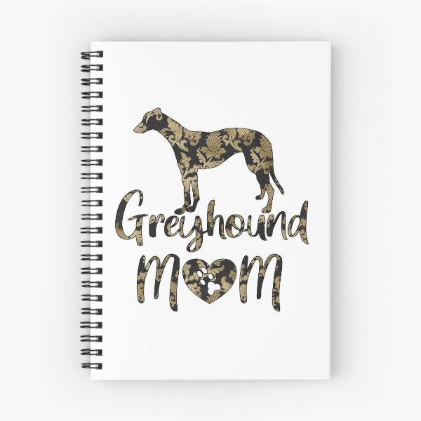 Item preview, Greyhound Mom Greyhound Mum Standing Greyhound Gold Damask designed and sold by GreytGraphicals.