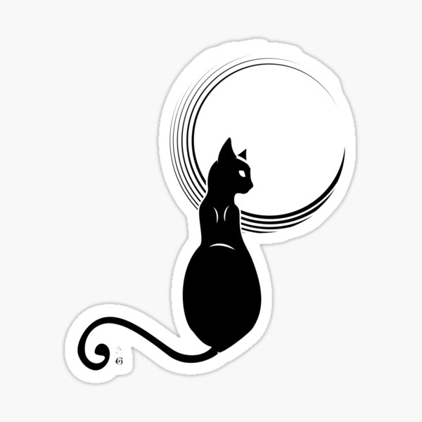 Black moon Sticker
