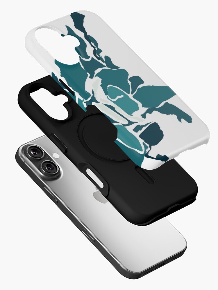 Thumbnail 2 of 4, iPhone Case, Orchards 2D in Teal designed and sold by naomicrain.