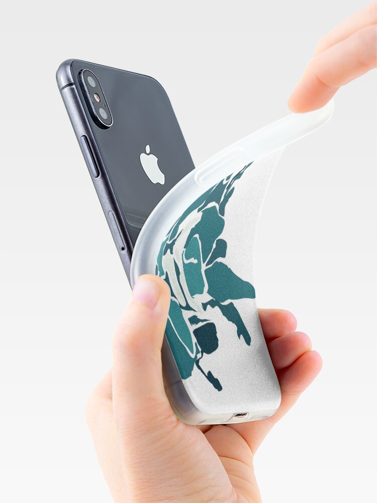 Alternate view of Orchards 2D in Teal iPhone Case & Cover