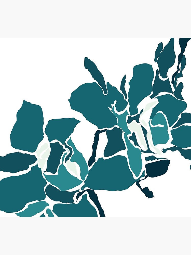 Orchards 2D in Teal by naomicrain
