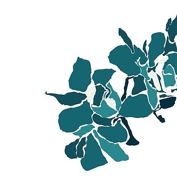 Artwork thumbnail, Orchards 2D in Teal by naomicrain