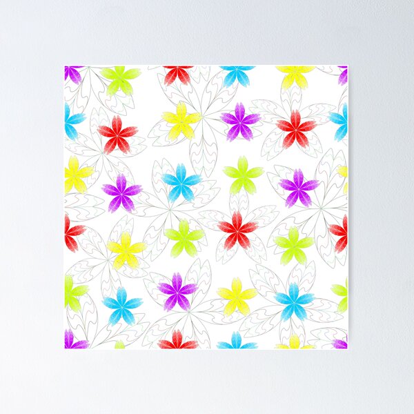 Item preview, Sakura colorido con fondo de contorno designed and sold by Jamial.
