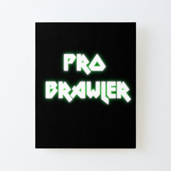 Green Pro Brawler resplandeciente Lámina montada de lienzo