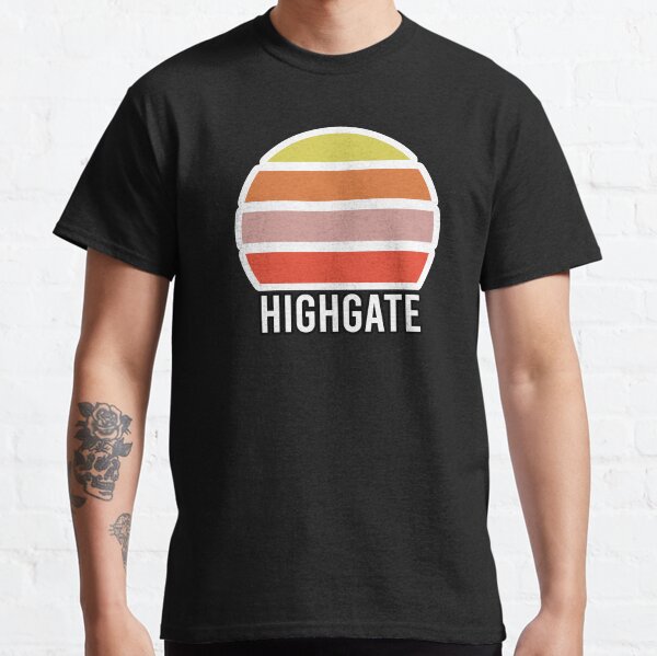 Highgate London Underground Train Station Abstract Vintage Sunset Souvenir Classic T-Shirt