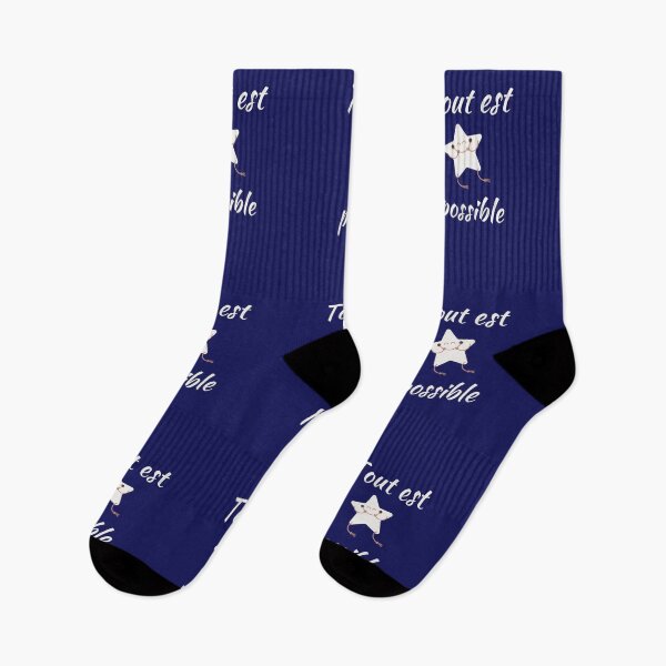 Item preview, Anything is possible - popular french quotes theme gifts (in dark blue) designed and sold by RebelliousRosee.