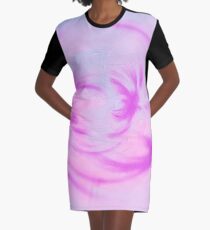 Pink and Purple Graphic T-Shirt Dress