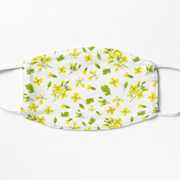 patrón floral de primavera Mascarilla plana