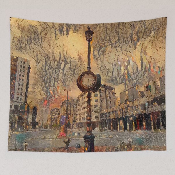 Item preview, Old Clock Tower of Homs - Cortes ساعة حمص القديمة designed and sold by Homsalgia.