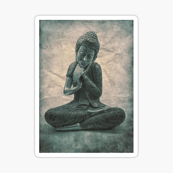 Buddha Blue Lotus Sticker