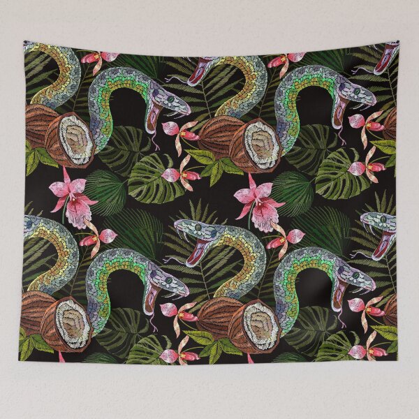 Item preview, Snake and flowers designed and sold by matrioshka.