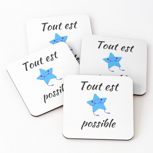 Item preview, Todo es posible: regalos temáticos populares de citas en francés (en blanco) designed and sold by RebelliousRosee.