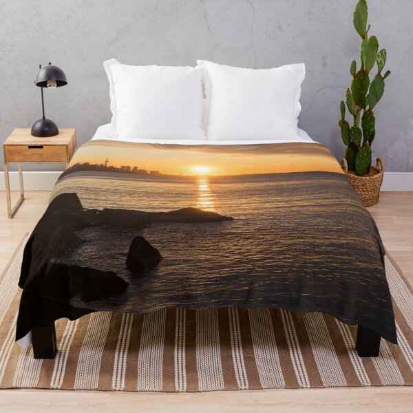 Item preview, Splendid Morning - Toronto Skyline Sunrise with Rough Rocks designed and sold by Georgia Mizuleva.
