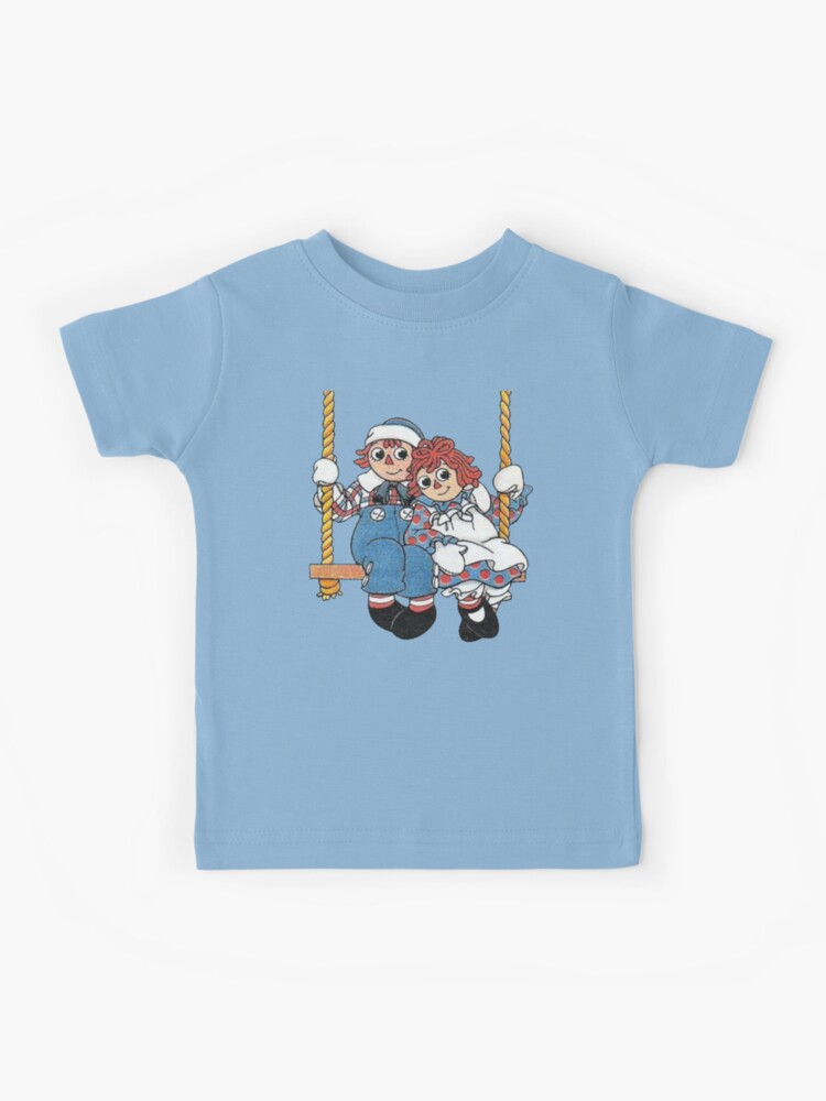 Raggedy ann and andy on a swing | Kids T-Shirt