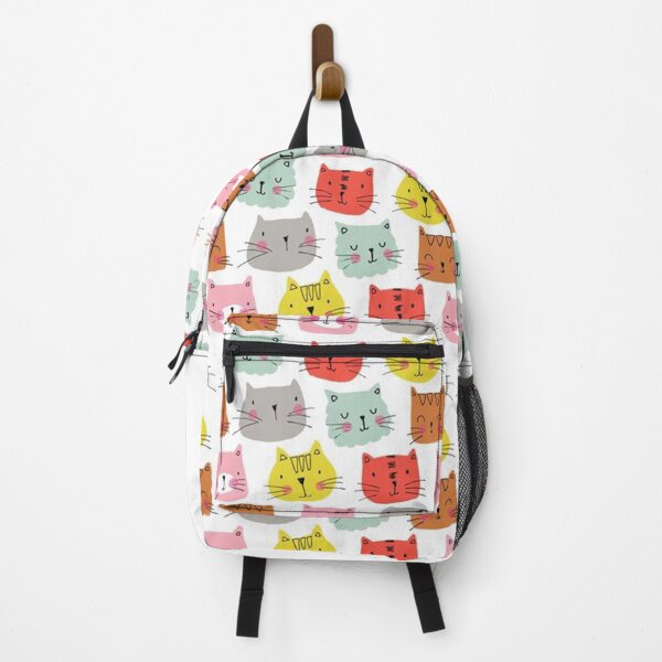 Item preview, cat head pattern cute colorful designed and sold by Cat2D.