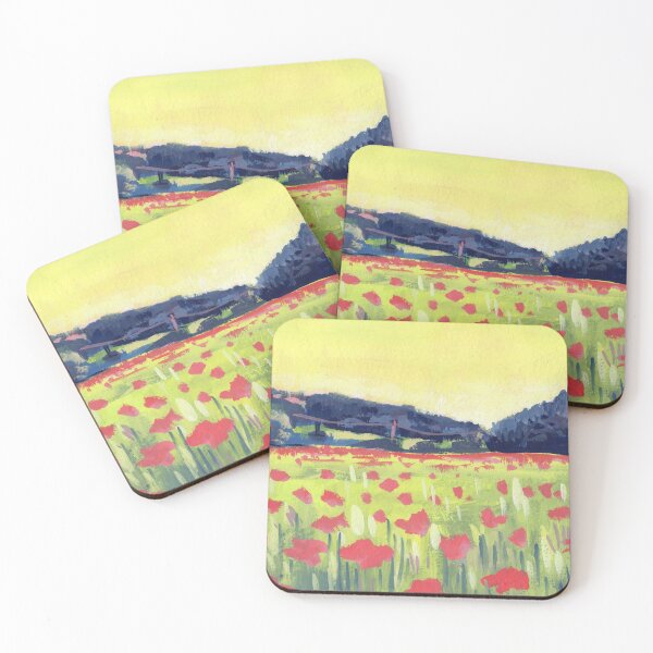 Item preview, Happy Poppies - Abstract Landscape #10 designed and sold by ShaMiLaB.