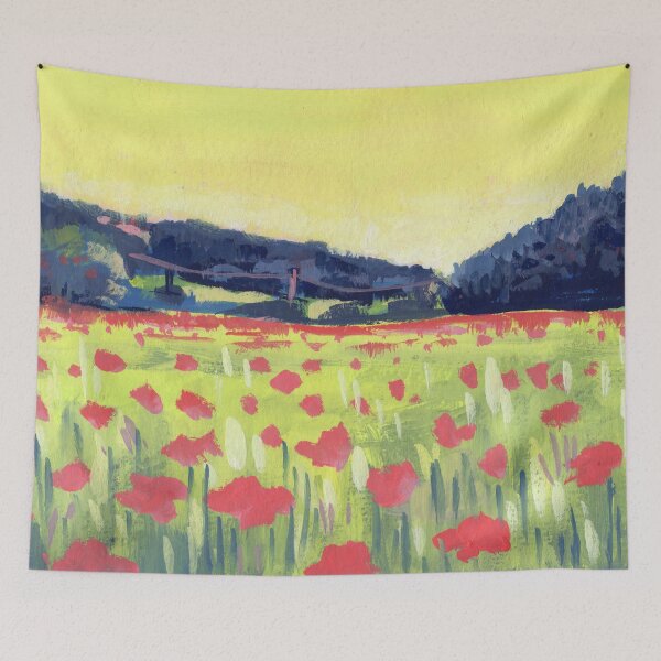 Item preview, Happy Poppies - Abstract Landscape #10 designed and sold by ShaMiLaB.