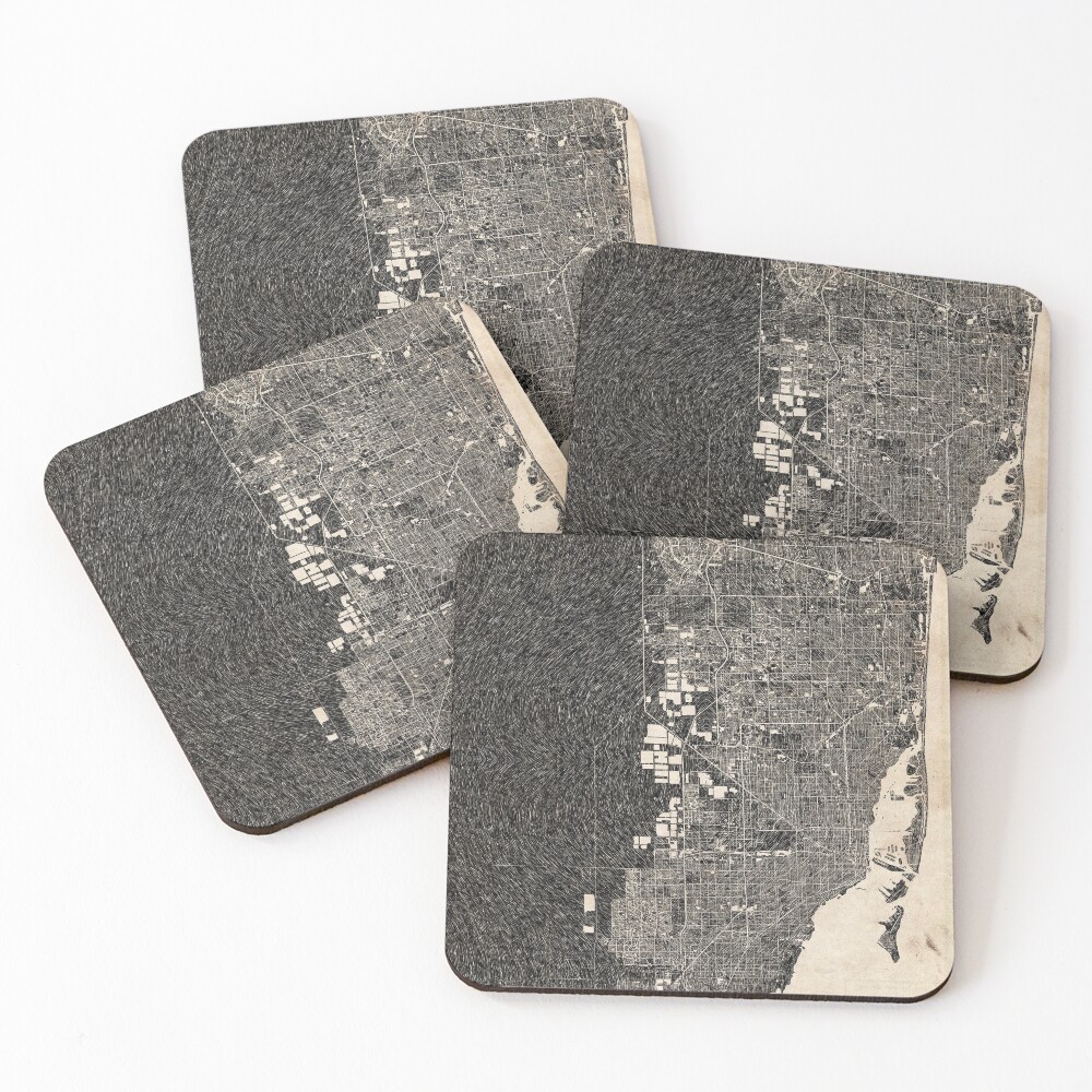Item preview, Coasters (Set of 4) designed and sold by InkMaps.