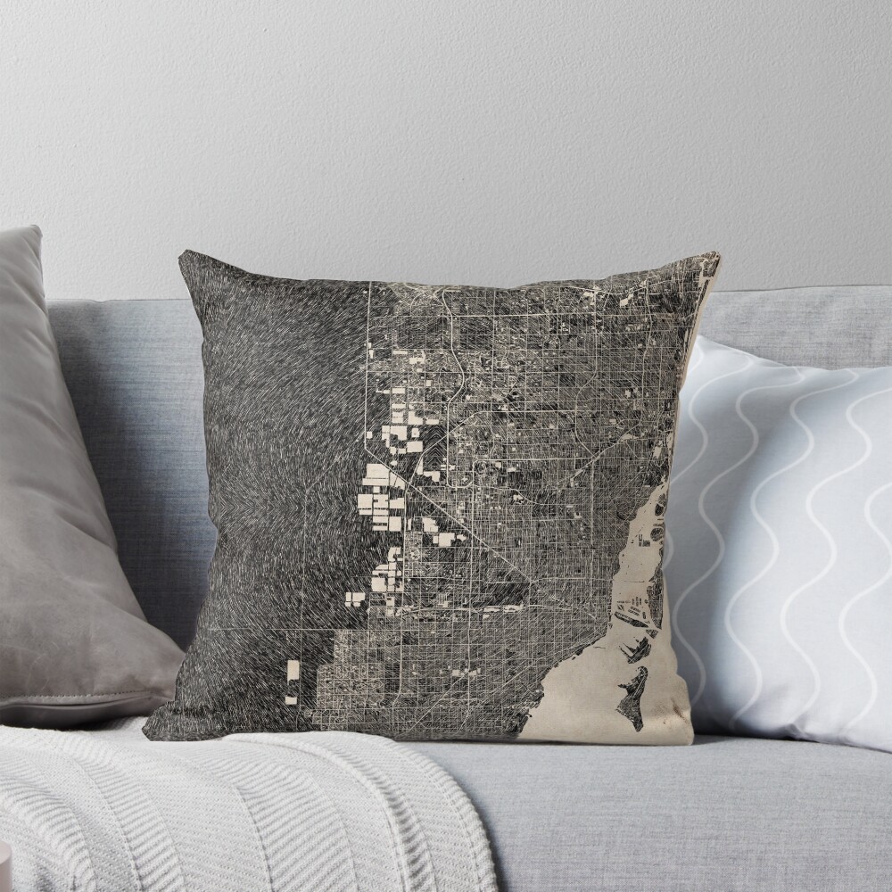 Item preview, Throw Pillow designed and sold by InkMaps.