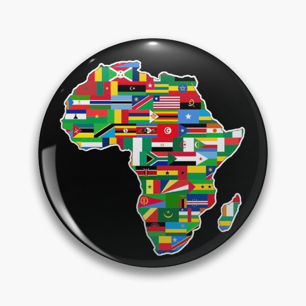Item preview, World Map Africa Continent Afrique Flags designed and sold by GBDesigner.