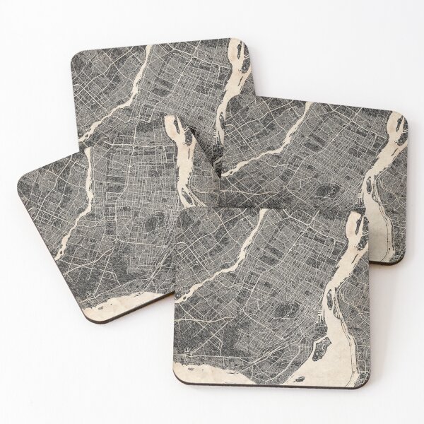 Item preview, MONTREAL map Canada Ink lines 2 designed and sold by InkMaps.