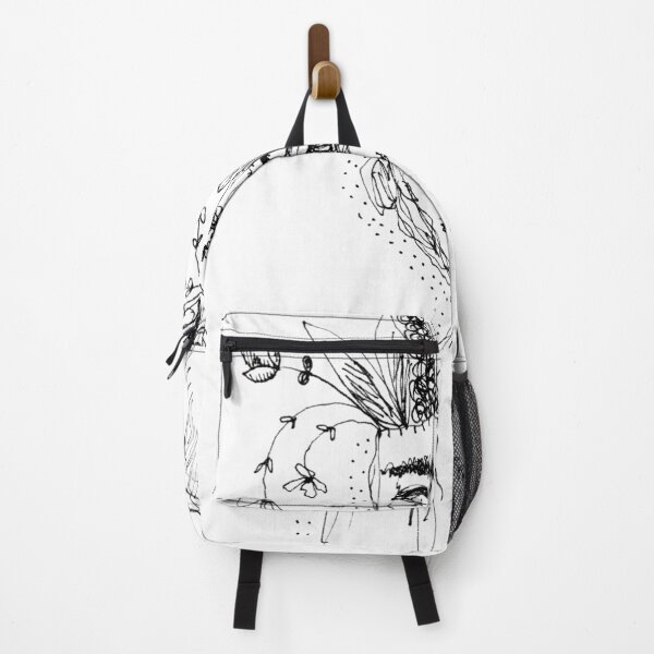 Item preview, Hombre con flores brotando de la cabeza Line Art designed and sold by inkxj.