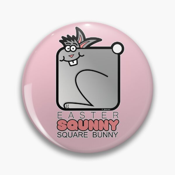 Item preview, Easter Bunny Retro Square Squnny Powder Pink designed and sold by Quooki.