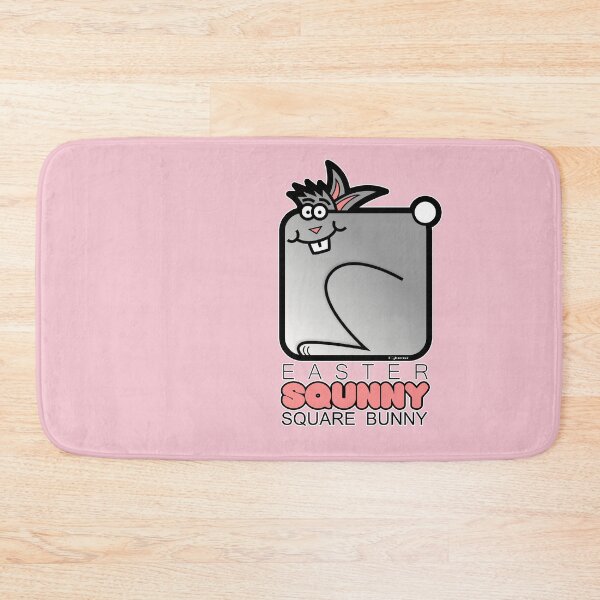 Item preview, Easter Bunny Retro Square Squnny Powder Pink designed and sold by Quooki.