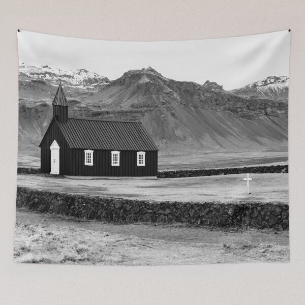 Item preview, Budir Black Church Iceland in Black and White designed and sold by Catherine Reading.