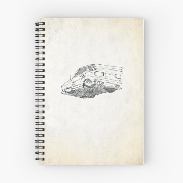 Item preview, Sports Car Pencil Illustration Spiral Notebook designed and sold by Sketchbysim.