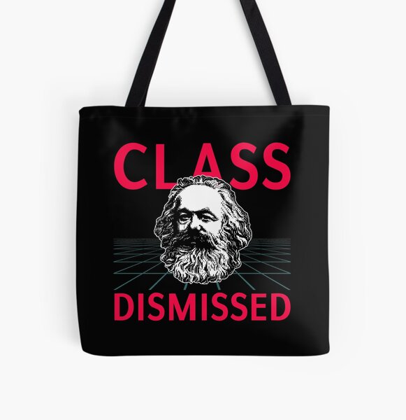 Vista previa del artículo con la obra «Clase despedida Karl Marx Divertido Socialismo Comunismo Juego de palabras», diseñado y vendido por sillyquestions.