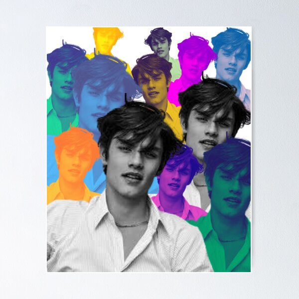 Item preview, Louis Partridge Cute Boy Colorful Collage designed and sold by Beluved.