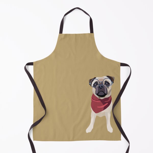 Item preview, Pug Glasses Dog Portrait Digital Illustration designed and sold by sherylwylie.