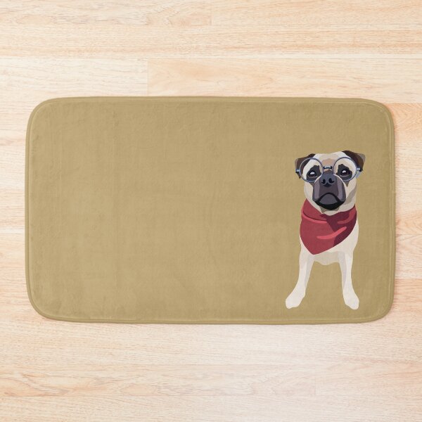 Item preview, Pug Glasses Dog Portrait Digital Illustration designed and sold by sherylwylie.
