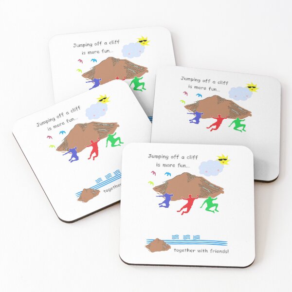 Item preview, Jumping Off a Cliff is More Fun… Together with Friends! designed and sold by beaugence.