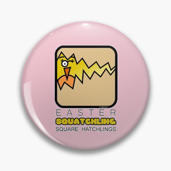 Item preview, Easter Hatchling Retro Square Squatchling Powder Pink designed and sold by Quooki.