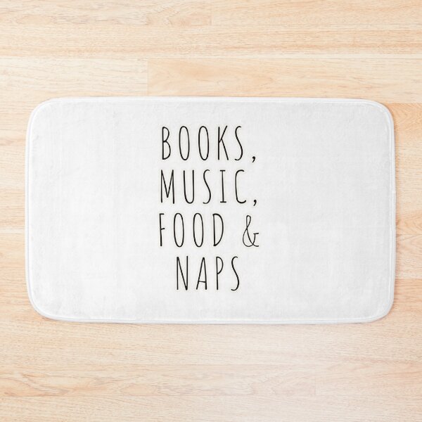 Item preview, BOOKS MUSIC FOOD NAPS designed and sold by Happy  Soul Store.