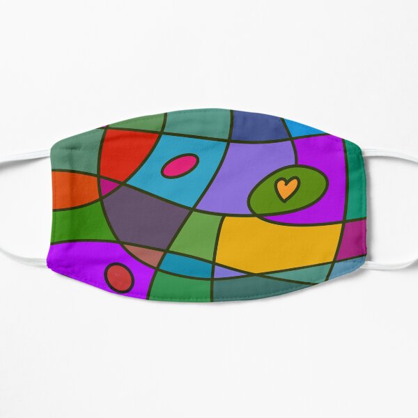 Abstract Art With Love Flat Mask