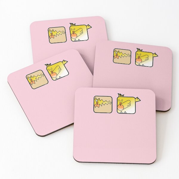 Item preview, Easter Chicklings Retro Square Squicklings Powder Pink designed and sold by Quooki.