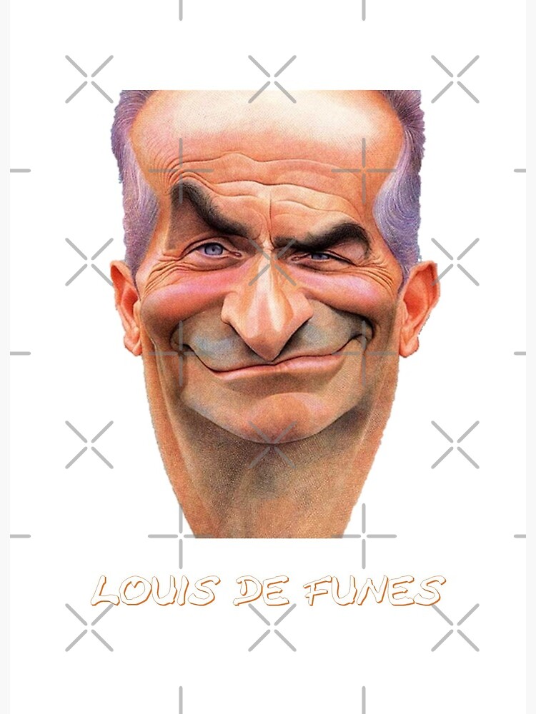 Caricature:Louis de Funès in La Grande Vadrouille