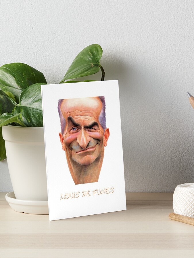 Caricature Of Louis De Funes Art Board Print By Kebu1200 Redbubble 