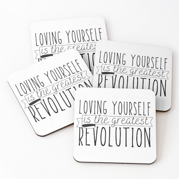 Item preview, Loving Yourself Is The Greatest Revolution Straight Banner Black Design designed and sold by SweetAndSpice.
