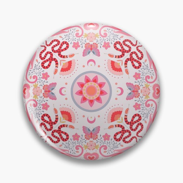 Item preview, floral pattern with snakes and butterflies designed and sold by InshynaArt.