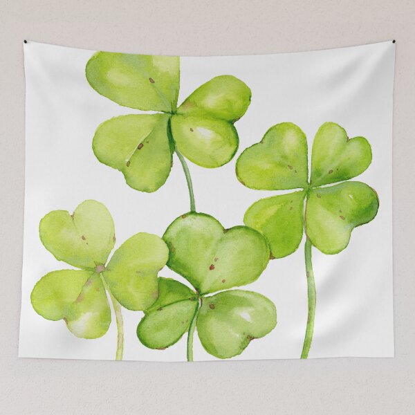 Item preview, Clover. Watercolour shamrock designed and sold by Terinery.