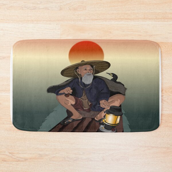 Item preview, Fisherman with cormorant designed and sold by illustrationx.